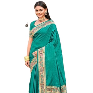 Kanjivaram Silk Sari y seda suave sobre diseño de tejido con el mejor precio para la venta en línea - Product Image 1