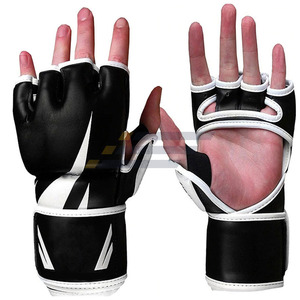 2026 Unique Design Blue & Black Good Seller In Different Size Non <b>Slip</b> Adjustable Wrist Strap MMA Gloves - Product Image 6