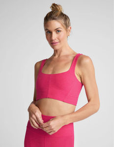 Nouveaux ensembles pour femmes OEM Heather rose vif, ensemble 2 pièces, haut et legging taille haute mi-longueur, nouvelle collection sans couture apparente, taille naturelle - Product Image 5