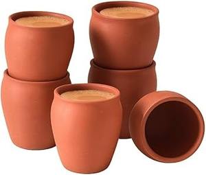 Tasses à céréales faites à la main en gros Smoothie en terre cuite tasse à boire en argile mexicaine verre à eau en terre cuite pour le thé Faizacraft - Product Image 5