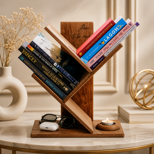 Modern <b>Wall</b> <b>Mounted</b> Wooden Single Book <b>Shelf</b> Organizer | Handmade Durable X-shaped <b>Wall</b> <b>Shelf</b> Space Saving Home Decor Living - Product Image 2