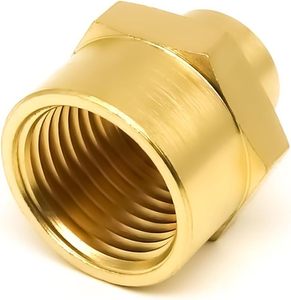 ข้อต่อทองเหลืองคุณภาพสูงแบบกำหนดเองได้ ขนาด 1/4" NPT ตัวเมีย x 1/2" NPT ตัวเมีย - Product Image 2