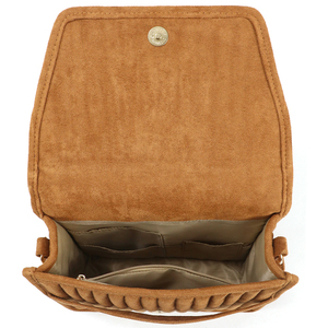Bolso Bandolera de Gamuza Marrón Personalizado al por Mayor, Estilo Retro Simple, Ideal para el Uso Diario - Product Image 6