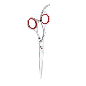 Ciseaux de coiffure professionnels pour barbier, lames droites en acier inoxydable, ciseaux de coupe de cheveux à lame plate, pour droitiers, logo personnalisé - Product Image 3
