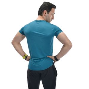 Camiseta de Manga Corta para Hombre, Color Verde Azulado, Cuello Redondo, Corte Ajustado, Lisa, Informal, Básica, de Color Sólido, para Uso Diario, Ligera - Product Image 6