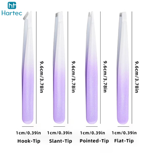 Lot de pinces à épiler pour sourcils au meilleur prix de gros, outils de beauté OEM en acier inoxydable de précision à pointe inclinée et pointue - Product Image 2