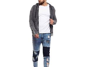 Sudaderas con Capucha de Forro Polar para Hombre, de Primera Calidad, a la Moda, para Invierno, Lavado Ácido, Mezcla de Algodón, Secado Rápido, Transpirables y Resistentes al Viento, Tallas Grandes - Product Image 6
