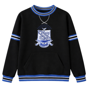 Sudadera con Cuello Redondo y Diseño de Chenilla del Escudo de Phi Beta Sigma, Ropa de Fraternidad Griega con Diseño Clásico de Chenilla, Comodidad y Estilo Premium - Product Image 4