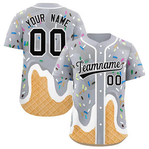 Camisetas de Béisbol Transpirables de Secado Rápido de Poliéster para Hombre al por Mayor, Diseño Personalizado, Jersey de Béisbol con Estampado por Sublimación - Product Image 3