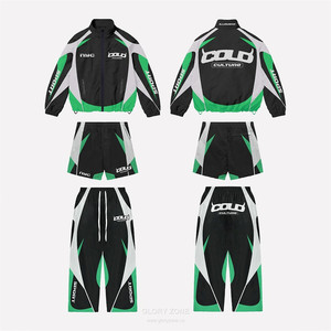 ชุดวอร์มผ้าฟลีซหนานุ่มแบบกำหนดเอง Glory Zone ขายส่งเสื้อผ้าสตรีทแวร์ กางเกงวอร์มพิมพ์ลายพัฟ เสื้อฮู้ด - Product Image 3