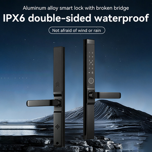 สมาร์ทล็อคประตู IPx6 กันน้ำกลางแจ้ง ล็อคประตูบานเลื่อนพร้อมกล้อง ลายนิ้วมือ รหัสผ่าน ไร้กุญแจ ล็อคประตูอลูมิเนียมอัลลอยด์ - Product Image 2