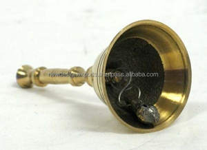 Campana de latón pulido a mano, campana de latón/Puja/Pooja, uso religioso, Varios tamaños disponibles - Product Image 3