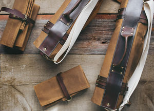 Sac de transport pour couteaux de chef en cuir et toile, luxueux, durable, imperméable, organiseur d'outils de cuisine professionnel, sac de voyage - Product Image 4