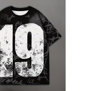 Wholesale Custom 100% Cotton Jersey Casual Wear Oversized Silk Screen Print Solid Stone Washed Distressing Heavyweight T-Shirts - Product Image 3