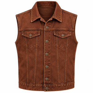 Outer Wear with Pockets Heated & Anti-UV New Hot Selling Fashionable Casual Denim <b>Vest</b> for <b>Men</b> Winter - Product Image 4