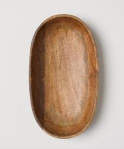Bandeja de Servir Ovalada Moderna de Madera Maciza con Asa, Grano de Madera Natural, Ecológica, Apta para Lavavajillas, Multifuncional para Uso en el Hogar y Hoteles - Product Image 1