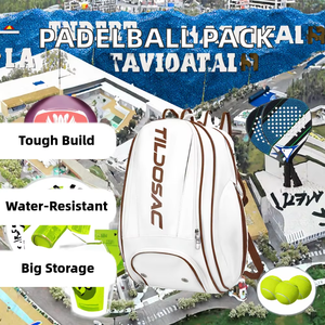 Hot Selling Customizable High Quality Waterproof PadelBall Racket <b>Backpack</b> Shoes Compartment PU Material Pickleball 50-<b>70L</b> - Product Image 6