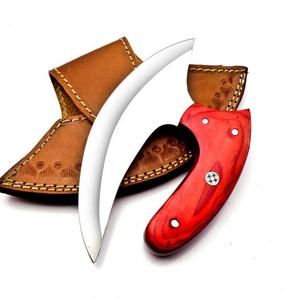 Cuchillo de cocina hecho a mano de acero al carbono, 7 pulgadas, para picar, cortar, con Funda de cuero - Product Image 1