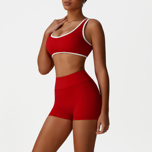 Sujetador Deportivo Bigwood Sports Rosa sin Costuras con Encaje, Soporte Medio, Transpirable, de Secado Rápido, Spandex/Nylon, para Yoga, Running y Entrenamiento - Product Image 5