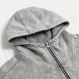 Sudaderas con Capucha Personalizadas para Hombre, Pantalones Deportivos Vintage Lavados al Ácido de Alta Calidad, Trajes Transpirables con Color Personalizado - Product Image 4