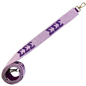 Bolso de mano Kappa Kappa Gamma de algodón con bordado de cuentas hecho a mano, estilo universitario, para uso diario - Product Image 5