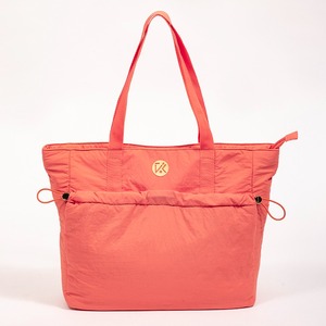 Pale Orange Pleated <b>Tote</b> Bag Soft Handbag Lightweight Shoulder Bag Casual Bag - Product Image 1