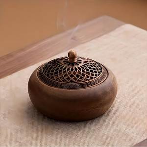 Decorative Wooden Mubkhar Bakhoor Burner Arabian <b>Incense</b> <b>Holder</b> For Religious Ceremonies Weddings And Events - Product Image 1