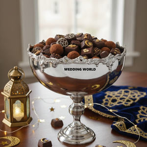 Tazón de Chocolate de Acero Inoxidable Niquelado, Tazón para Dulces Hecho a Mano de Calidad Superior, Tazón Decorativo para Chocolate para Bodas y Eventos - Product Image 6