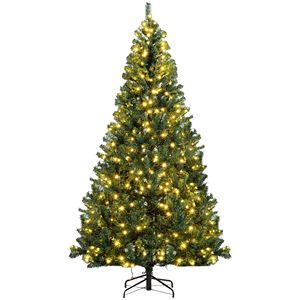 7.5 FT Pre-Lit Artificial Christmas Tree 500 Warm White LED <b>Lights</b> 1346 Tips Green Realistic <b>Branches</b> for Decorations 210 cm - Product Image 1