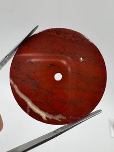 หน้าปัดนาฬิกาเรดแจสเปอร์ 37 มม. ขัดเงาด้านเดียว หนา 1 มม. รูตรงกลาง 2 มม. - Product Image 5