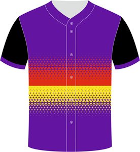 Custom Professional <b>Baseball</b> Jersey Uniform Heat-Transfer Printed Gradient Design 100% Polyester Moisture Wicking Elastic Waist - Product Image 4