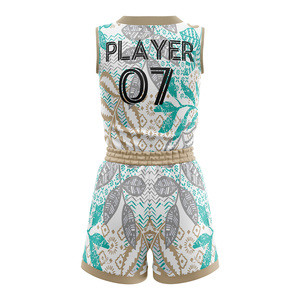 Conjunto de Pantalones Cortos y Camiseta de Baloncesto Personalizados para Niñas, Sublimados, Transpirables, que Absorben la Humedad, de Secado Rápido, Tallas Grandes, 100% Poliéster - Product Image 5