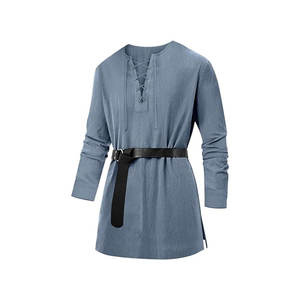 Camisa con cordones y vendas para disfraz, ropa de medie edad, Renacimiento 2026, recreación histórica - Product Image 1