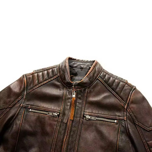 Veste bomber pour homme de haute qualité en cuir d'agneau imperméable, écologique, anti-UV, réversible et personnalisable, style moto - Product Image 4