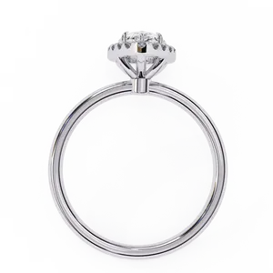 Bague unisexe raffinée en or massif avec accent de diamant radiant de laboratoire d'un carat, bijou de fiançailles raffiné, idéal comme cadeau - Product Image 4