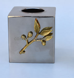 Porte-serviettes de luxe, article décoratif pour la maison à prix abordable, pour les événements de mariage, boîtes à mouchoirs en métal, vente en gros - Product Image 1