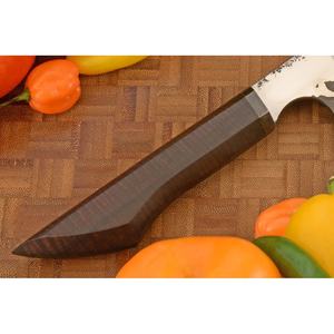 Cuchillo de Chef de Acero al Carbono de 13 Pulgadas Hecho a Mano por Ahmad Fabric con Funda de Cuero y Mango Elegante Personalizable - Product Image 6