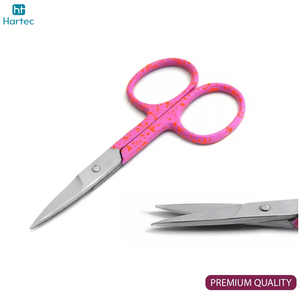 Buen vendedor: Tijeras de acero inoxidable con diseño rosa para manicura y pedicura, para cutículas y uñas, con mango de acero. - Product Image 5