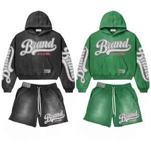 Conjunto Deportivo de Dos Piezas Unisex con Capucha, Personalizado con Logotipo, de Alta Calidad, Secado Rápido, Transpirable, Diseño Simple - Product Image 5