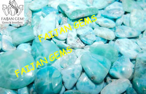 หินอัญมณีผิวเรียบเนียนสำหรับทำเครื่องประดับหินลาริมาร์แบบผสมทั้งหมดได้รับการรับรองจากธรรมชาติ - Product Image 3