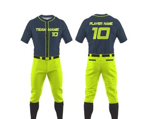 Uniforme de baseball pour hommes disponible en gros, entièrement personnalisable, respirant, anti-plis, à prix avantageux. - Product Image 2