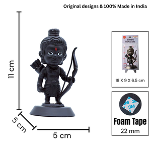 Idole de Lord Rama Lala moulée par injection, écologique et détaillée, objet spirituel décoratif pour la maison, le temple, le bureau, la voiture, le Nouvel An - Product Image 4