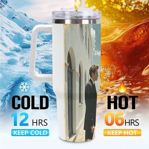 Vaso de acero inoxidable con logo personalizado de 40 oz para premios de torneos de tiro con arco - Product Image 6