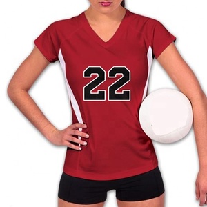 Maillot de volley-ball 100% polyester personnalisé avec short pour femmes Conceptions personnalisées d'uniformes de volley-ball sublimés - Product Image 2