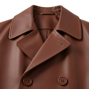 Manteau trench décontracté pour homme, long, imperméable et coupe-vent, avec col à revers classique et ceinture, idéal pour le quotidien et le bureau - Product Image 5