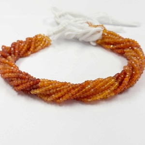 4mm Naturel Ombré Cornaline Facettes Rondelle Perles De Pierres Précieuses Pour La Fabrication De Bijoux Collier Bracelet En Gros Usine Prix En Ligne - Product Image 3