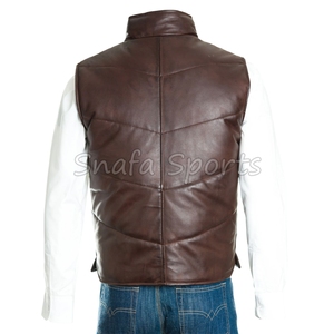 เสื้อกั๊กหนังมอเตอร์ไซค์แบบกำหนดเองสำหรับผู้ชาย ทนทาน สไตล์ไบค์เกอร์ มีโลโก้ OEM ให้บริการ ขายส่งราคาถูก - Product Image 4