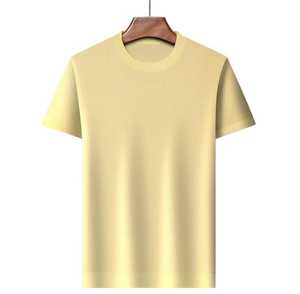 <b>Men's</b> Short Sleeve O-Neck Knitted Sweater Pattern Regular Fit Casual Wear 100% Cotton Sequin Embroidery <b>Animal</b> Print Breathable - Product Image 2
