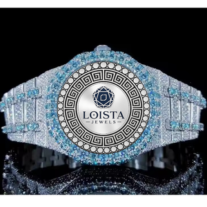 Reloj de Pulsera de Lujo con Caja Redonda de Aleación, Reloj de Cuarzo con Esfera de Vidrio Revestido, Diamante Moissanita Refinado PARA LOISTA JEWELS - Product Image 5