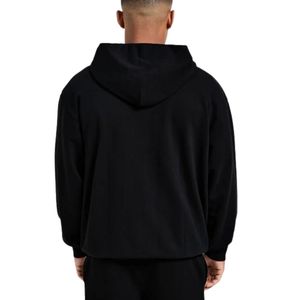 Conjunto Deportivo Informal de Dos Piezas para Hombre, Sudadera con Capucha Negra Extra Grande y Pantalones Deportivos a Juego, Ropa Deportiva Urbana - Product Image 2